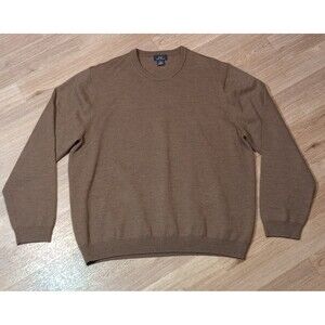 Brooks Brothers 346 Sweater Mens XL Wool Stretch Pullover Crew Neck Extra Large